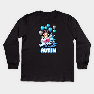 Bluey and Bingo 3nd autin Kids Long Sleeve T-Shirt